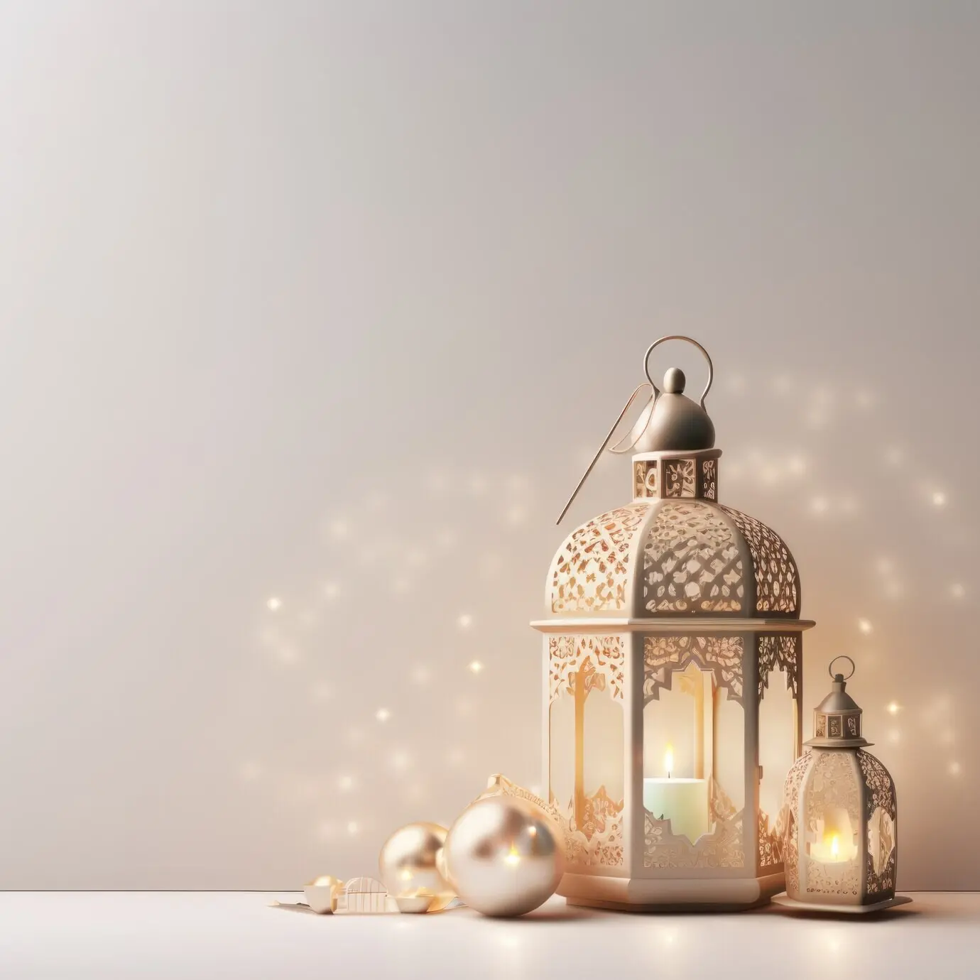 Ansicht einer islamischen 3D-Laterne